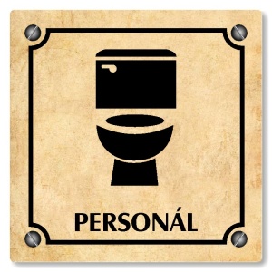 WC personál, 148x148mm, pergamen, Kansas